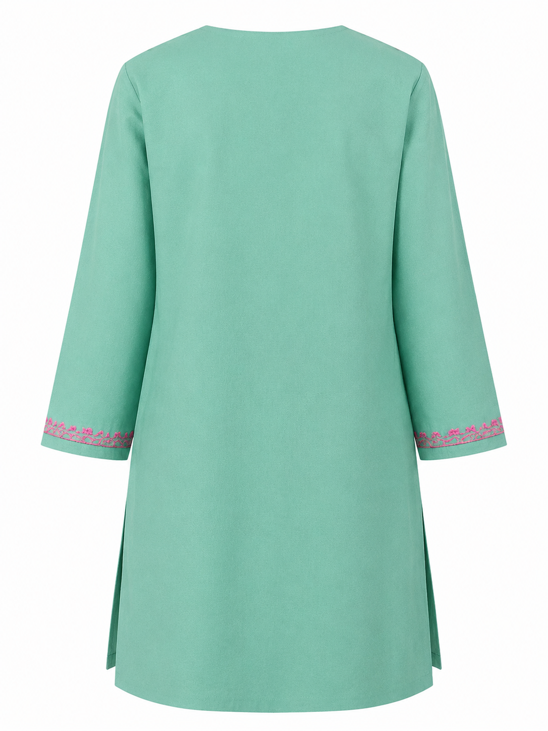 Noor : Aari embroidery summer kurti | Ocean Teal